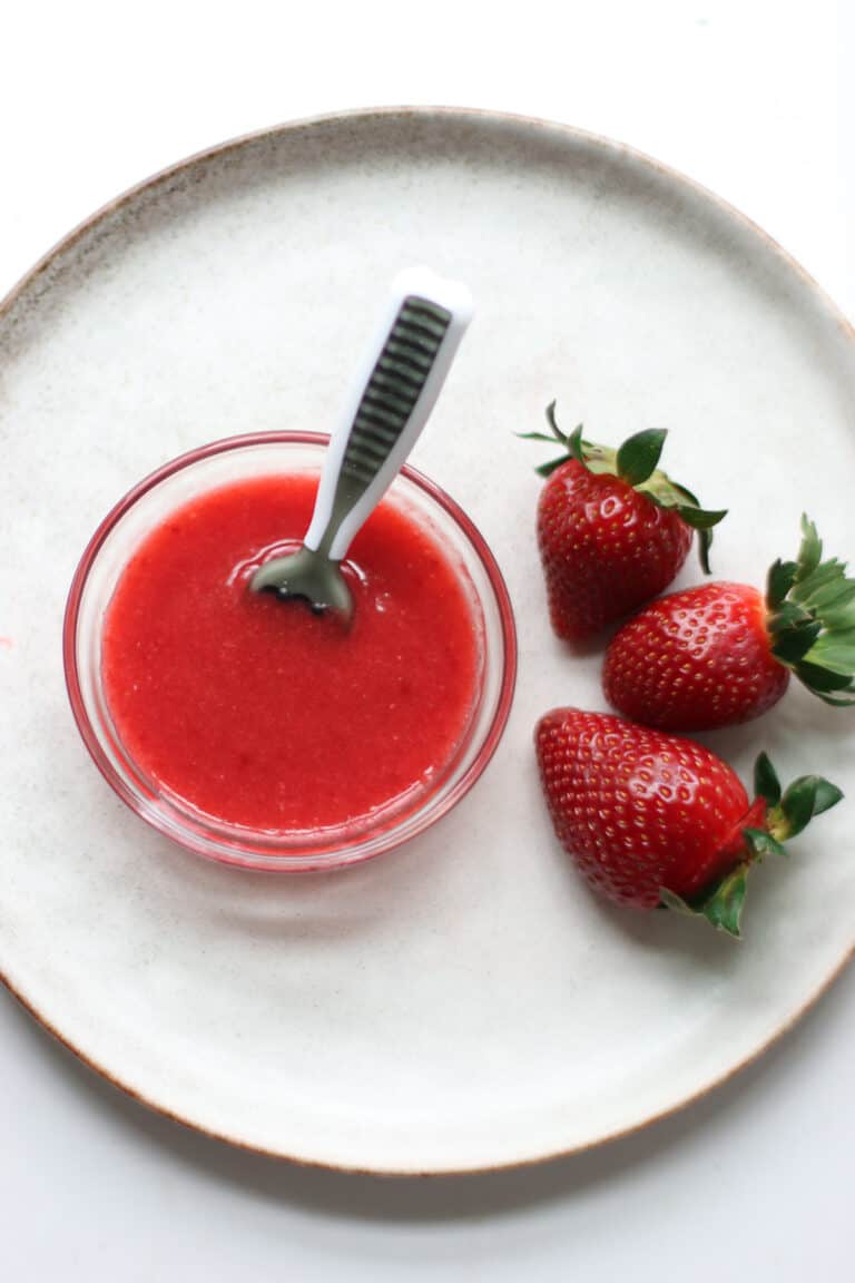 Strawberries for Babies (Puree and Baby Led Weaning) MJ and Hungryman