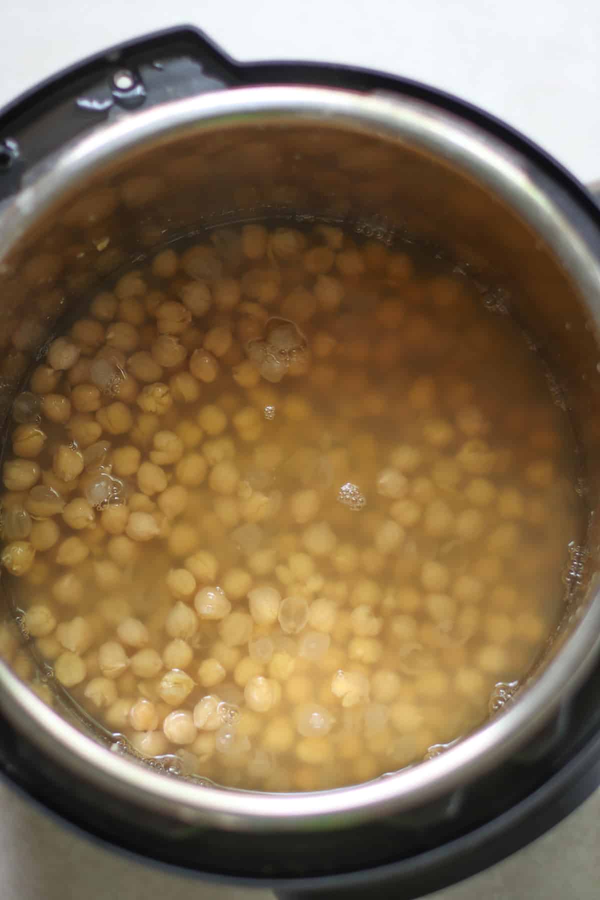 Chickpeas cooked in Instant Pot.