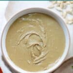 Creamy sunflower seed butter in a bowl.