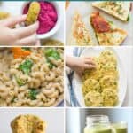 A six image collage of kid-friendly broccoli recipes