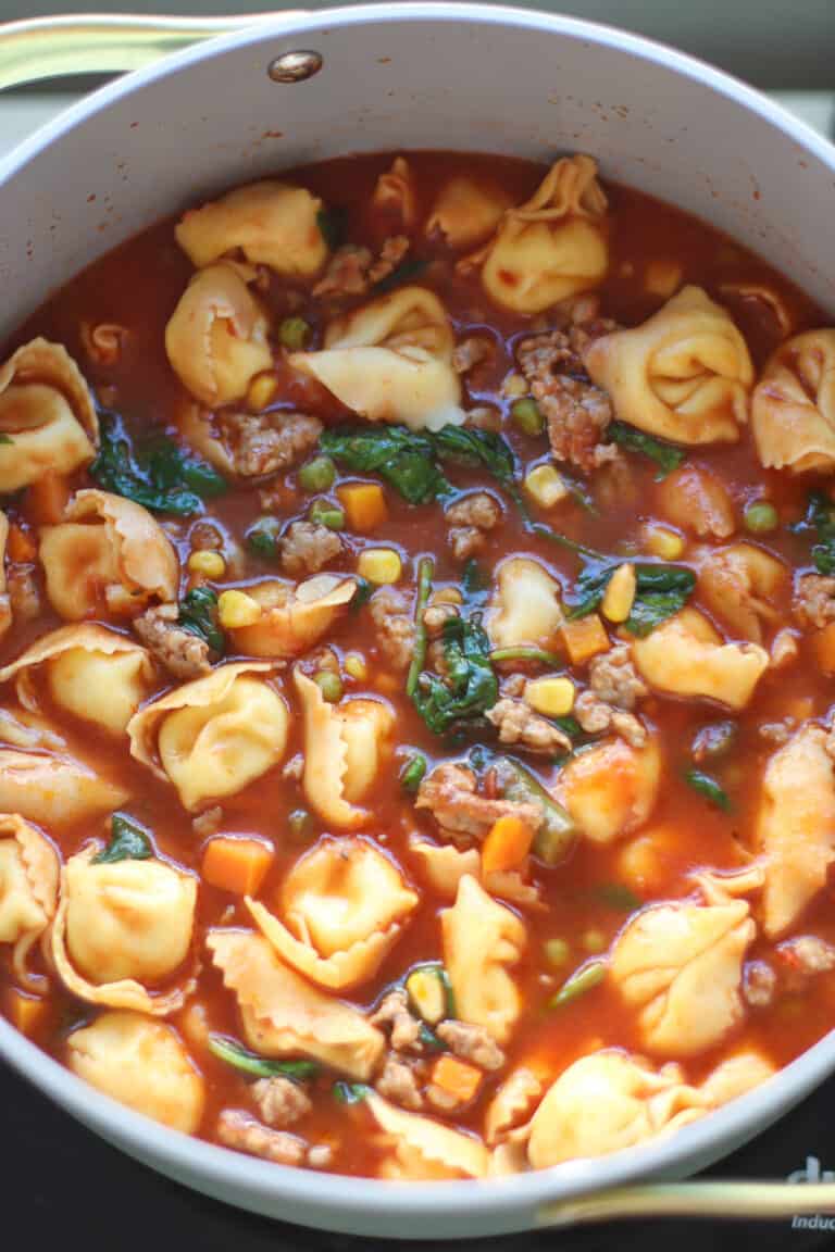 Sausage Spinach Tortellini Soup - MJ and Hungryman