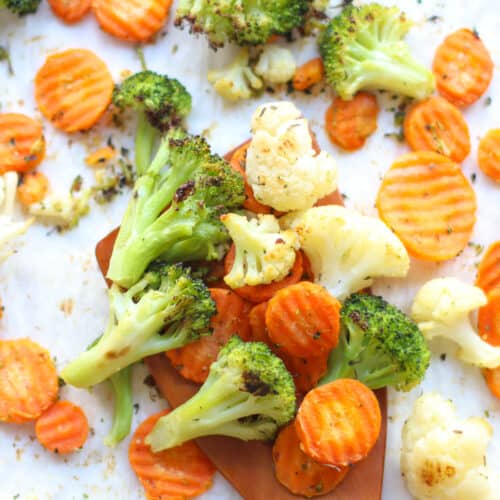 Roasted mixed vegetables.