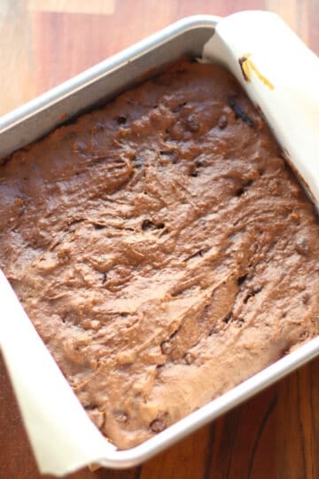 brownies baked in a pan.