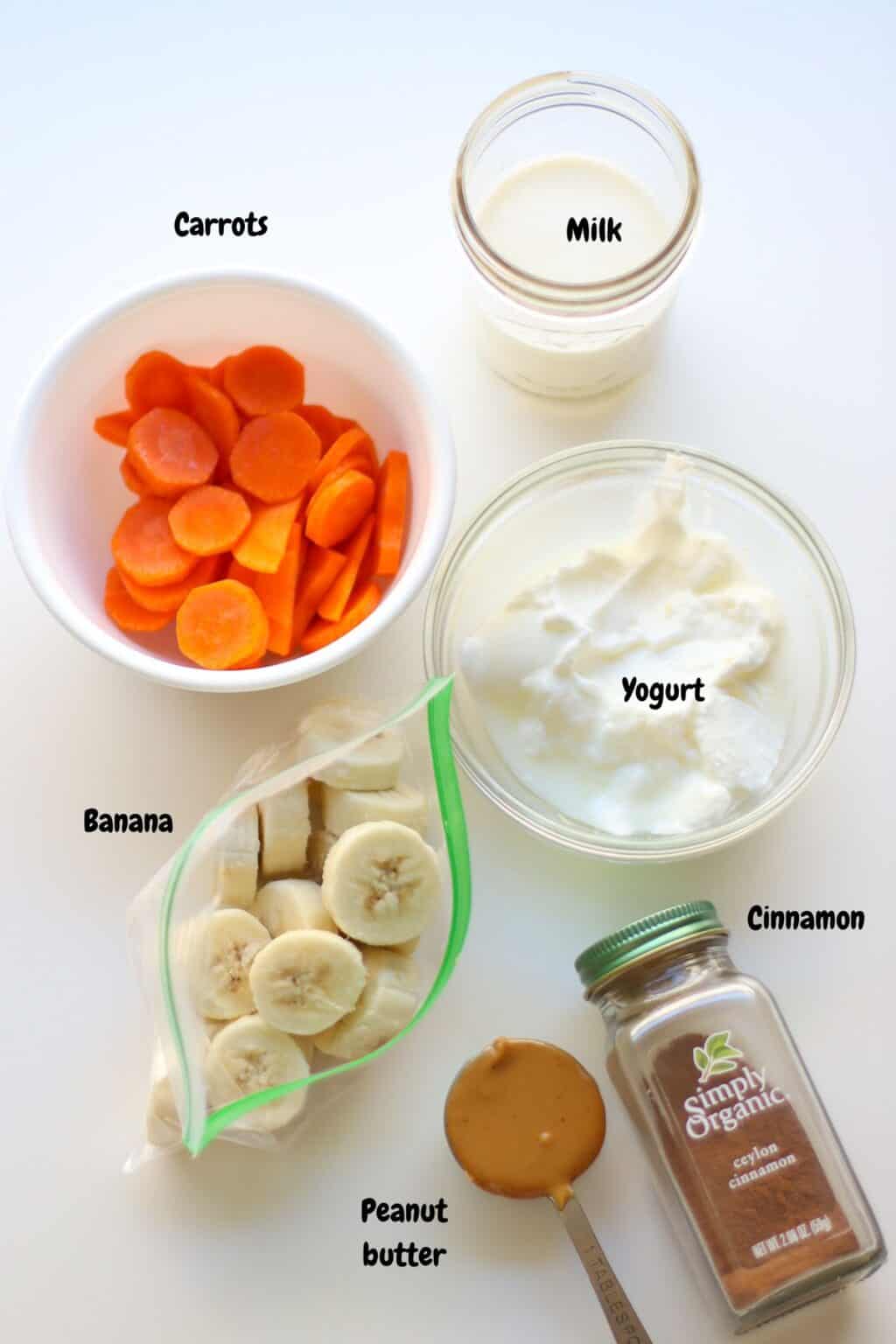 Image showcasing Carrot Banana Smoothie - MJ and Hungryman