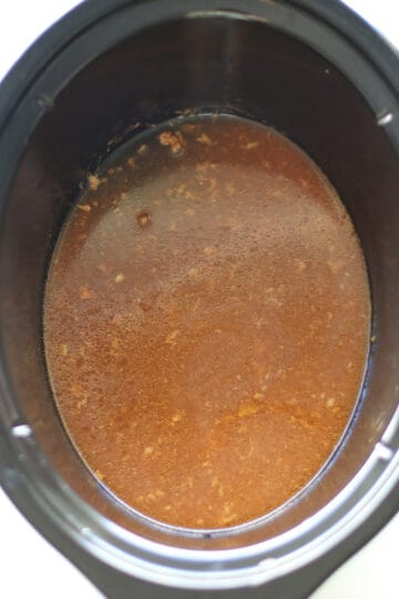 The sauce with cornstarch mixed in.