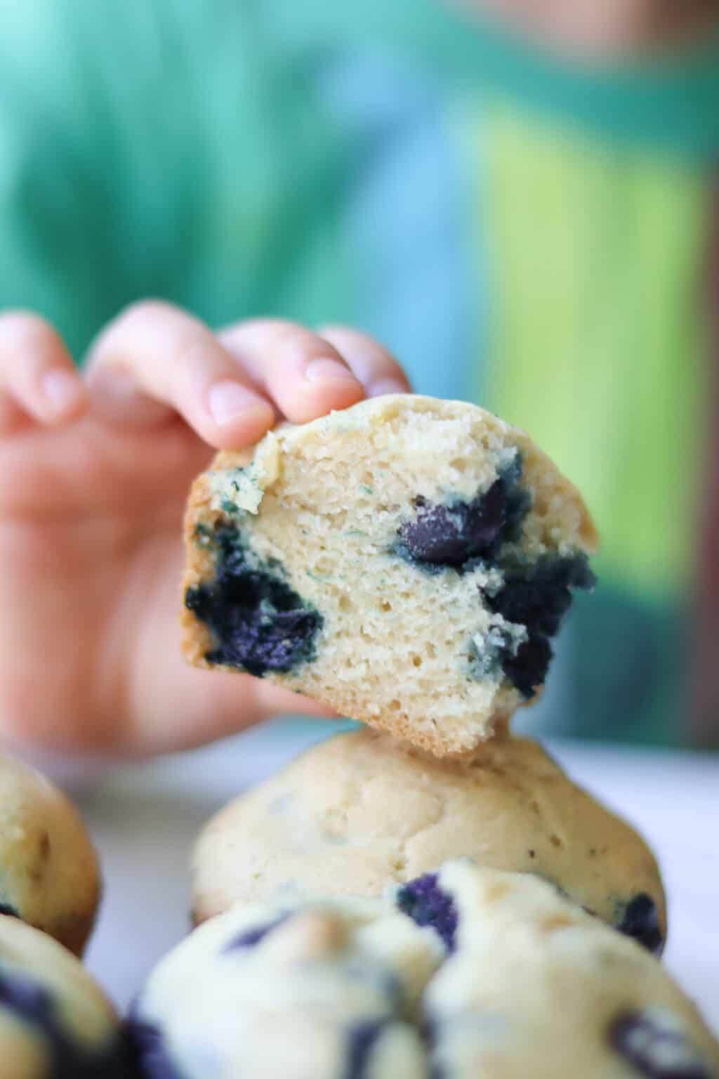 Eggless Blueberry Muffins MJ and Hungryman