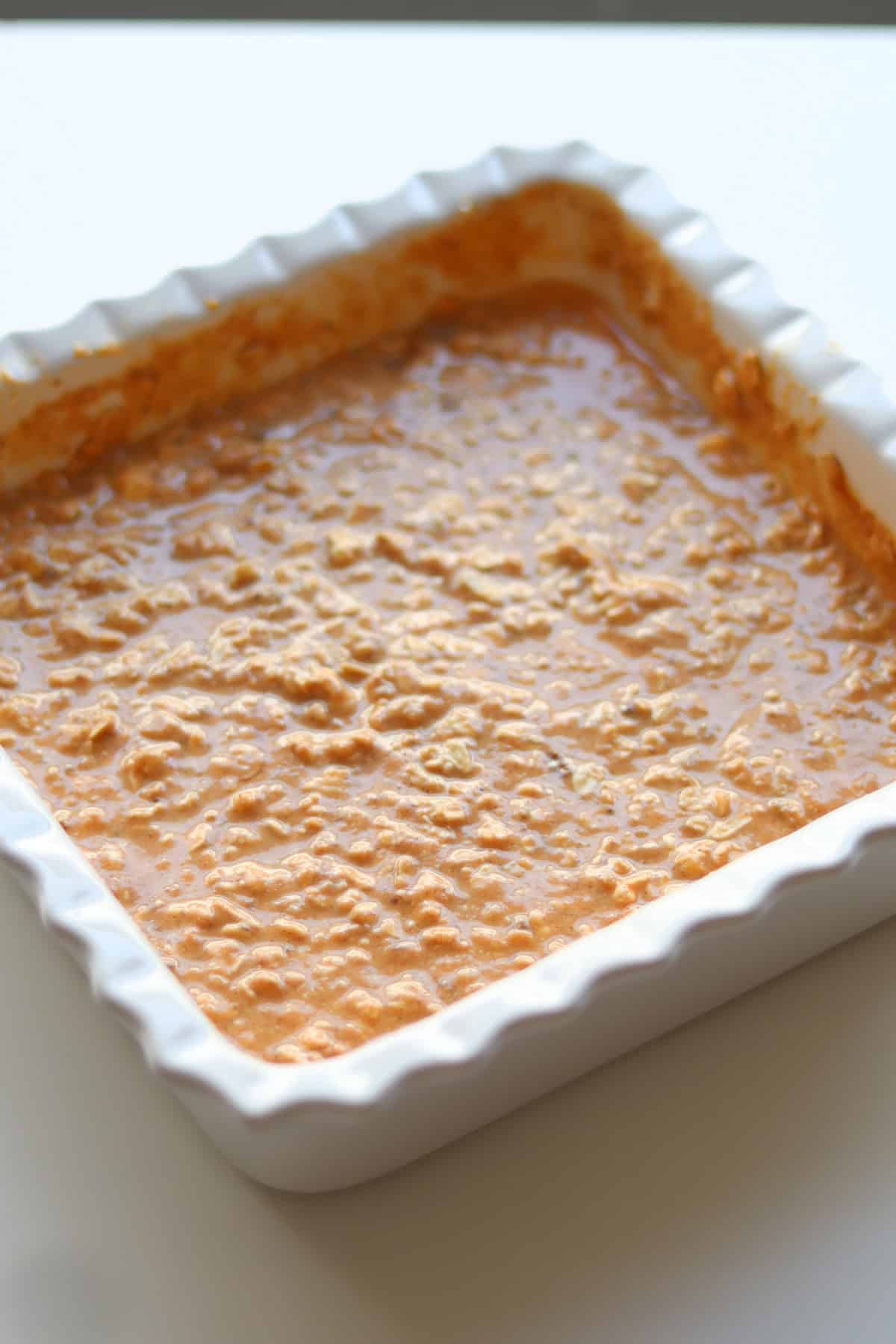 All the ingredients combined and ready to go in the oven.